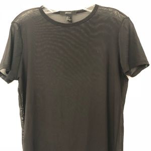 Forever 21 sheet black tee in Small